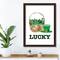 Lucky Clover Basket 20" x 30" Black Framed Print Under Plexiglass
